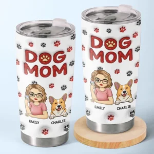 A Piece Of My Heart - Dog & Cat Personalized Custom 3D Inflated Effect Printed Tumbler