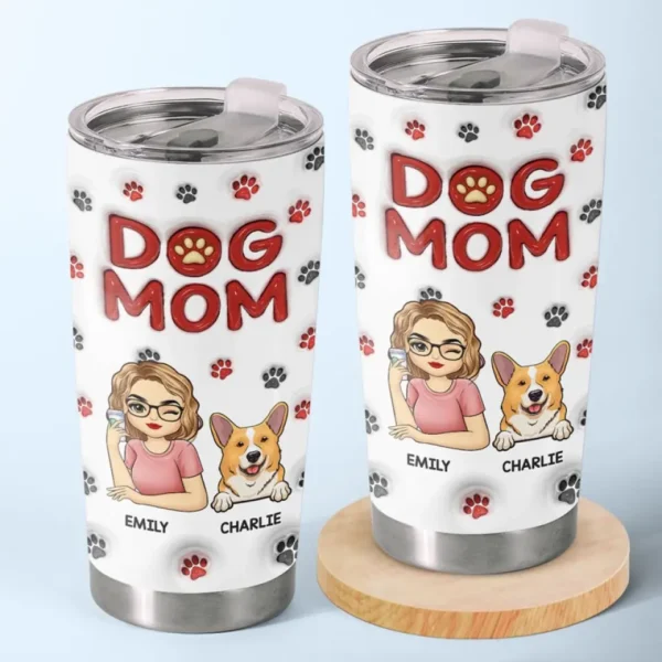 A Piece Of My Heart - Dog & Cat Personalized Custom 3D Inflated Effect Printed Tumbler