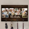 Custom Photo Our Home Sweet Home - Family Personalized Custom Home Decor Rectangle Shaped Key Hanger