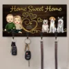 fur love and family couple personalized custom home decor key hanger 08gnt