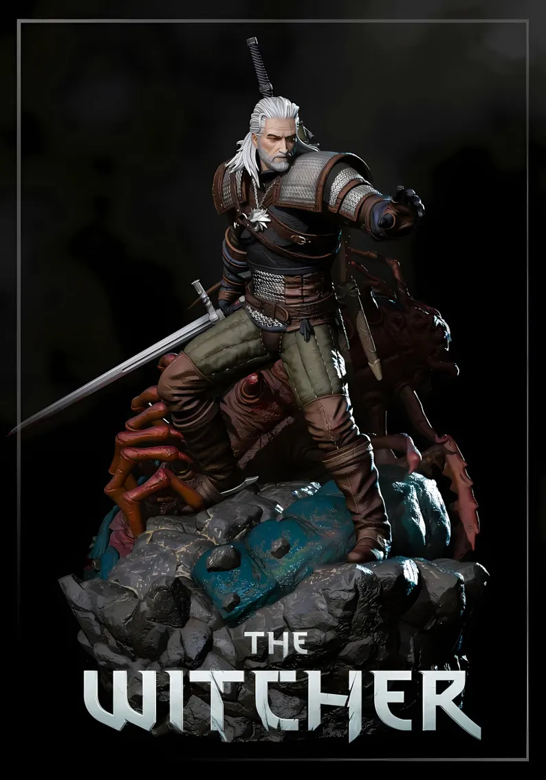 Geralt The Witcher 3D Figure 12 Geralt The Witcher 3D Figure