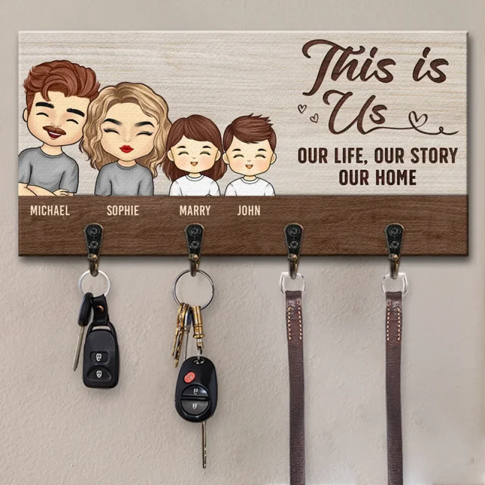 Home Sweet Home - Family Personalized Custom Home Decor Key Hanger 2 Home Sweet Home - Family Personalized Custom Home Decor Key Hanger