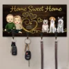 Home Sweet Home Couple & Dogs - Personalized Key Hanger