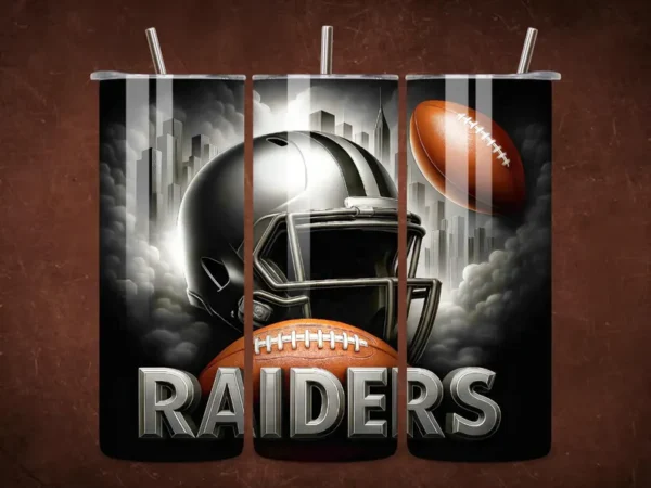 Las Vegas Raider Football Team Tumbler