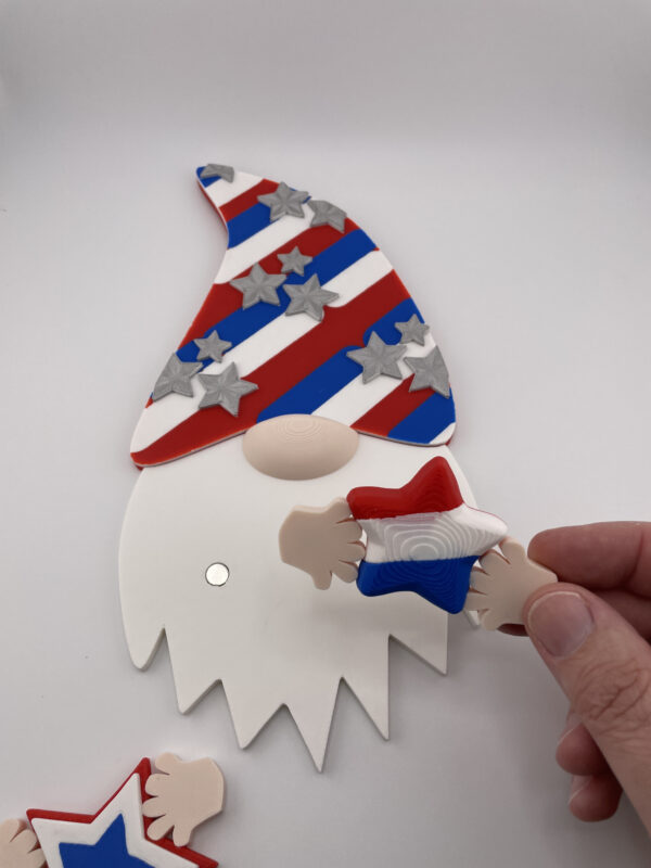 Magnetic 4th of July Hat Gnome For Modular Sign - Image 3