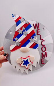 Magnetic 4th of July Hat Gnome For Modular Sign 6 Magnetic 4th of July Hat Gnome For Modular Sign