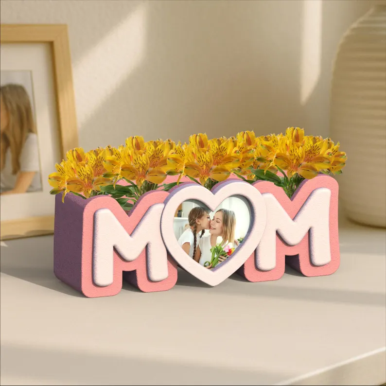 Mom Frame Planter Heart Shape Frame - Mother’s Day Gift