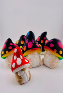 Mushroom Gnome Set 4 Mushroom Gnome Set