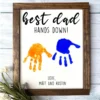 personalized best dad hands down fathers day sign 5yfjw