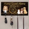 Sweet Home - Personalized Key Hanger Key Holder - Gift For Pet Lovers