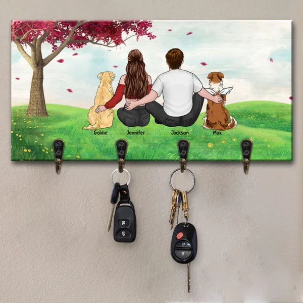 You & Me And Fur Babies - Dog & Cat Personalized Custom Key Hanger