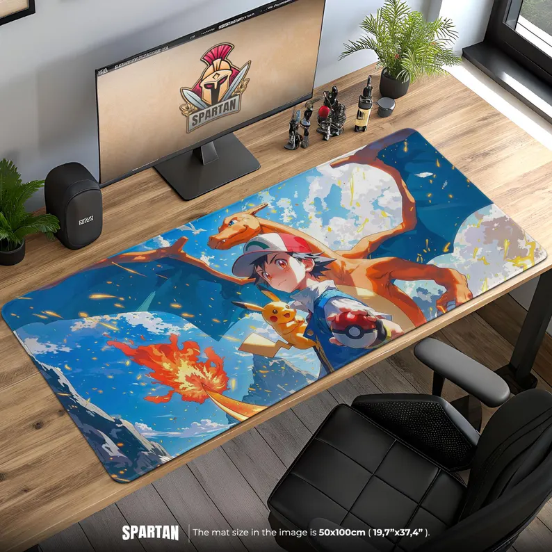 Ash Pikachu Charizard Mouse Pad 2 Ash Pikachu Charizard Mouse Pad