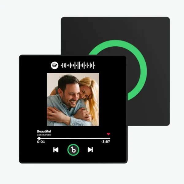 Custom Music Fridge Magnet with Colorful Frame Personalized Spotify and Photo Fridge Magnet That Can Be Played Song