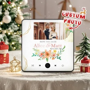 Custom Wedding Photo Music Fridge Magnet Personalized Music Magnets Can Play Songs Christmas Gift for Couples