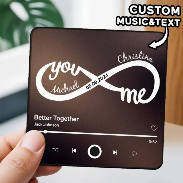 Customized Music Fridge Magnet Personalized Fridge Magnet With Name Infinity Love