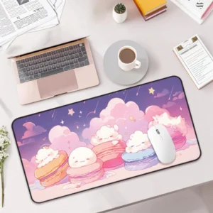 Kawaii Macarons Desk Mat