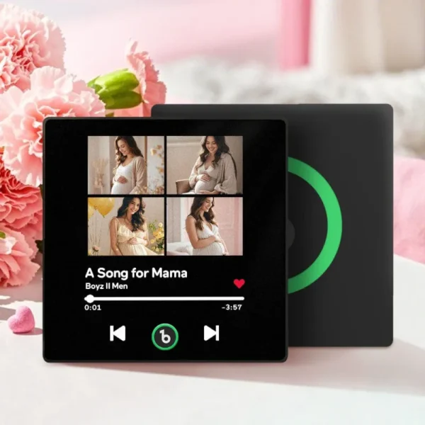 Personalised Music Fridge Magnet with 4 Photos FridgeBeats Mother's Day Gifts for Mum