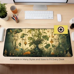 Witchy Botanical Potions and Plants Desk Mat