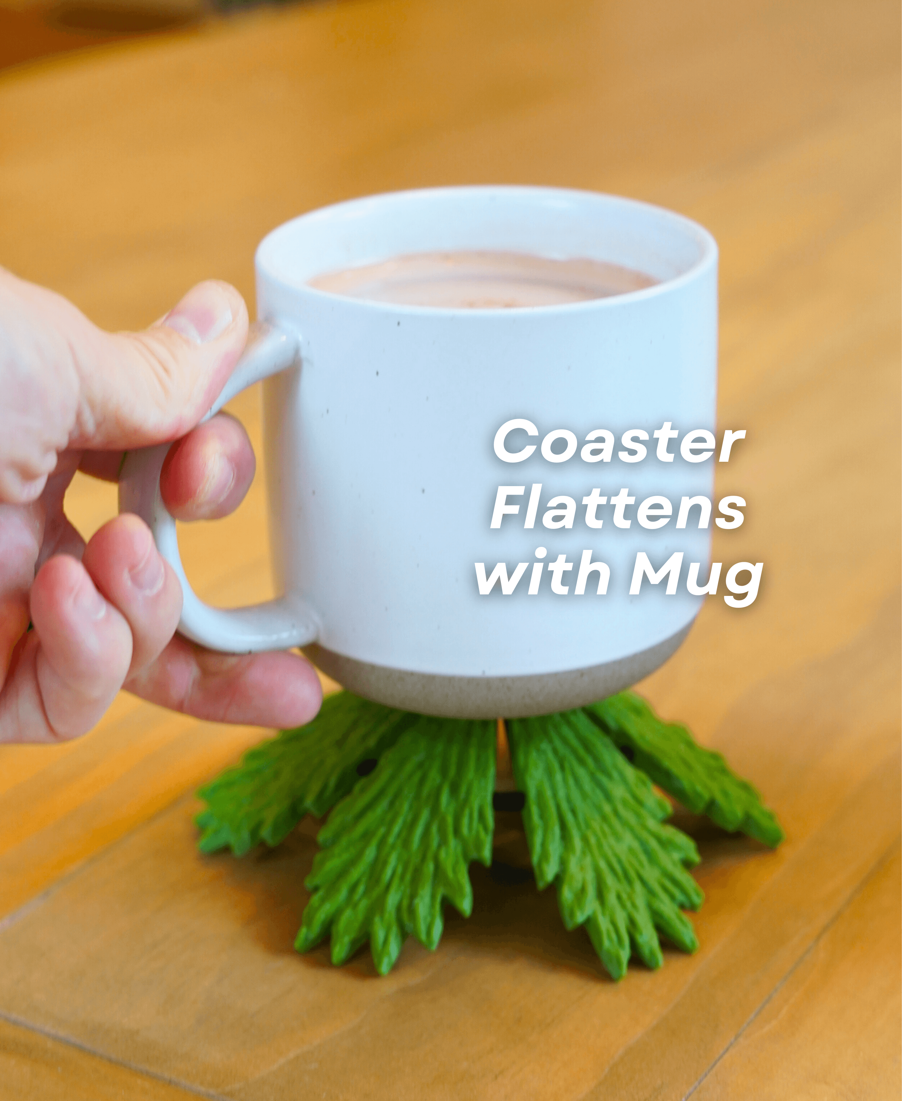 Cocoasters - The Christmas Tree Coaster Set with Marshmallow Musket - Christmas 3 Cocoasters - The Christmas Tree Coaster Set with Marshmallow Musket - Christmas - Image 3